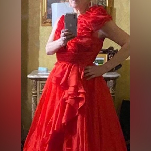 Mac Duggal Cherry Ball Gown - Picture 4 of 14